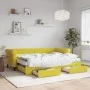 Sofá cama nido con cajones terciopelo amarillo 80x200 cm de vidaXL, Camas y somieres - Ref: Foro24-3197841, Precio: 449,76 €,...