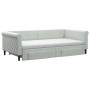 Sofá cama nido con cajones terciopelo gris claro 100x200 cm de vidaXL, Camas y somieres - Ref: Foro24-3197850, Precio: 483,32 €