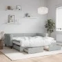 Sofá cama nido con cajones terciopelo gris claro 90x190 cm de vidaXL, Camas y somieres - Ref: Foro24-3197856, Precio: 451,38 ...
