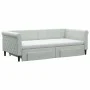 Trundle sofa bed with drawers light gray velvet 90x190 cm by vidaXL, Beds and slatted bases - Ref: Foro24-3197856, Price: 446...