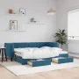 Sofá cama nido con cajones terciopelo azul 80x200 cm de vidaXL, Camas y somieres - Ref: Foro24-3196731, Precio: 308,25 €, Des...