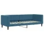 Trundle sofa bed with drawers blue velvet 80x200 cm by vidaXL, Beds and slatted bases - Ref: Foro24-3196731, Price: 308,25 €,...