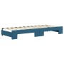 Trundle sofa bed with drawers blue velvet 80x200 cm by vidaXL, Beds and slatted bases - Ref: Foro24-3196731, Price: 287,51 €,...
