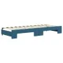 Trundle sofa bed with drawers blue velvet 80x200 cm by vidaXL, Beds and slatted bases - Ref: Foro24-3196731, Price: 308,25 €,...