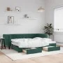 Sofá cama nido con cajones terciopelo verde oscuro 80x200 cm de vidaXL, Camas y somieres - Ref: Foro24-3196734, Precio: 282,5...
