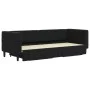 Sofá cama nido con cajones terciopelo negro 80x200 cm de vidaXL, Camas y somieres - Ref: Foro24-3196736, Precio: 283,49 €, De...