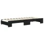 Sofá cama nido con cajones terciopelo negro 80x200 cm de vidaXL, Camas y somieres - Ref: Foro24-3196736, Precio: 283,49 €, De...