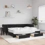 Trundle sofa bed with drawers black velvet 90x200 cm by vidaXL, Beds and slatted bases - Ref: Foro24-3196743, Price: 294,83 €...