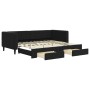Trundle sofa bed with drawers black velvet 90x200 cm by vidaXL, Beds and slatted bases - Ref: Foro24-3196743, Price: 280,82 €...