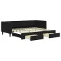 Trundle sofa bed with drawers black velvet 90x200 cm by vidaXL, Beds and slatted bases - Ref: Foro24-3196743, Price: 294,83 €...