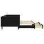 Trundle sofa bed with drawers black velvet 90x200 cm by vidaXL, Beds and slatted bases - Ref: Foro24-3196743, Price: 294,83 €...