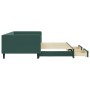 Trundle sofa bed with drawers dark green velvet 100x200 cm by vidaXL, Beds and slatted bases - Ref: Foro24-3196748, Price: 29...