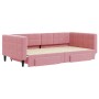 Ausziehbares Schlafsofa mit rosa Samtschubladen 100x200 cm von vidaXL, Betten und Lattenroste - Ref: Foro24-3196749, Preis: 3...