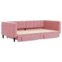 Sofá cama nido con cajones terciopelo rosa 100x200 cm de vidaXL, Camas y somieres - Ref: Foro24-3196749, Precio: 315,18 €, De...