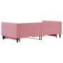 Sofá cama nido con cajones terciopelo rosa 100x200 cm de vidaXL, Camas y somieres - Ref: Foro24-3196749, Precio: 315,18 €, De...