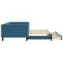 Sofá cama nido con cajones terciopelo azul 100x200 cm de vidaXL, Camas y somieres - Ref: Foro24-3196745, Precio: 299,40 €, De...