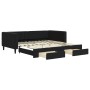 Trundle sofa bed with drawers black velvet 100x200 cm by vidaXL, Beds and slatted bases - Ref: Foro24-3196750, Price: 311,43 ...