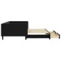 Trundle sofa bed with drawers black velvet 100x200 cm by vidaXL, Beds and slatted bases - Ref: Foro24-3196750, Price: 311,43 ...