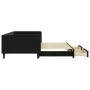Trundle sofa bed with drawers black velvet 100x200 cm by vidaXL, Beds and slatted bases - Ref: Foro24-3196750, Price: 301,98 ...