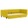 Trundle sofa bed with drawers yellow velvet 100x200 cm by vidaXL, Beds and slatted bases - Ref: Foro24-3196751, Price: 289,95...