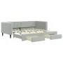 Trundle sofa bed with drawers light gray velvet 90x190 cm by vidaXL, Beds and slatted bases - Ref: Foro24-3196752, Price: 284...