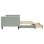 Trundle sofa bed with drawers light gray velvet 90x190 cm by vidaXL, Beds and slatted bases - Ref: Foro24-3196752, Price: 289...