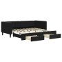 Trundle sofa bed with drawers black velvet 90x190 cm by vidaXL, Beds and slatted bases - Ref: Foro24-3196754, Price: 298,64 €...
