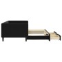 Sofá cama nido con cajones terciopelo negro 90x190 cm de vidaXL, Camas y somieres - Ref: Foro24-3196754, Precio: 300,15 €