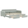 Sofá cama nido con cajones terciopelo gris claro 80x200 cm de vidaXL, Camas y somieres - Ref: Foro24-3196970, Precio: 307,56 ...