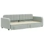Trundle sofa bed with drawers light gray velvet 80x200 cm by vidaXL, Beds and slatted bases - Ref: Foro24-3196970, Price: 302...