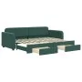 Sofá cama nido con cajones terciopelo verde oscuro 80x200 cm de vidaXL, Camas y somieres - Ref: Foro24-3196972, Precio: 287,8...