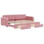 Trundle sofa bed with pink velvet drawers 80x200 cm by vidaXL, Beds and slatted bases - Ref: Foro24-3196973, Price: 286,62 €,...