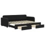 Sofá cama nido con cajones terciopelo negro 80x200 cm de vidaXL, Camas y somieres - Ref: Foro24-3196974, Precio: 293,64 €