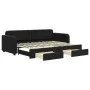 Sofá cama nido con cajones terciopelo negro 80x200 cm de vidaXL, Camas y somieres - Ref: Foro24-3196974, Precio: 288,26 €, De...