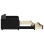 Sofá cama nido con cajones terciopelo negro 80x200 cm de vidaXL, Camas y somieres - Ref: Foro24-3196974, Precio: 293,64 €