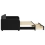Sofá cama nido con cajones terciopelo negro 80x200 cm de vidaXL, Camas y somieres - Ref: Foro24-3196974, Precio: 288,26 €, De...