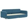 Trundle sofa bed with drawers blue velvet 90x200 cm by vidaXL, Beds and slatted bases - Ref: Foro24-3196976, Price: 313,50 €,...