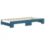 Trundle sofa bed with drawers blue velvet 90x200 cm by vidaXL, Beds and slatted bases - Ref: Foro24-3196976, Price: 313,50 €,...