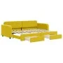 Sofá cama nido con cajones terciopelo amarillo 80x200 cm de vidaXL, Camas y somieres - Ref: Foro24-3196975, Precio: 277,97 €,...