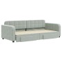 Trundle sofa bed with drawers light gray velvet 90x200 cm by vidaXL, Beds and slatted bases - Ref: Foro24-3196977, Price: 295...