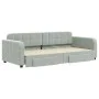 Trundle sofa bed with drawers light gray velvet 90x200 cm by vidaXL, Beds and slatted bases - Ref: Foro24-3196977, Price: 295...