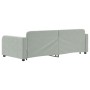 Trundle sofa bed with drawers light gray velvet 90x200 cm by vidaXL, Beds and slatted bases - Ref: Foro24-3196977, Price: 295...