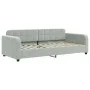 Trundle sofa bed with drawers light gray velvet 90x200 cm by vidaXL, Beds and slatted bases - Ref: Foro24-3196977, Price: 295...