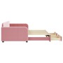 Sofá cama nido con cajones terciopelo rosa 90x200 cm de vidaXL, Camas y somieres - Ref: Foro24-3196980, Precio: 349,39 €, Des...