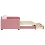 Trundle sofa bed with pink velvet drawers 90x200 cm by vidaXL, Beds and slatted bases - Ref: Foro24-3196980, Price: 364,43 €,...