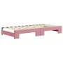 Trundle sofa bed with pink velvet drawers 90x200 cm by vidaXL, Beds and slatted bases - Ref: Foro24-3196980, Price: 364,43 €,...