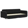 Sofá cama nido con cajones terciopelo negro 90x200 cm de vidaXL, Camas y somieres - Ref: Foro24-3196981, Precio: 293,09 €, De...