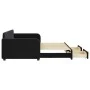 Sofá cama nido con cajones terciopelo negro 90x200 cm de vidaXL, Camas y somieres - Ref: Foro24-3196981, Precio: 293,09 €, De...
