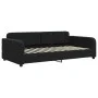 Sofá cama nido con cajones terciopelo negro 90x200 cm de vidaXL, Camas y somieres - Ref: Foro24-3196981, Precio: 293,09 €, De...