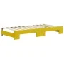 Trundle sofa bed with drawers yellow velvet 90x200 cm by vidaXL, Beds and slatted bases - Ref: Foro24-3196982, Price: 287,73 ...